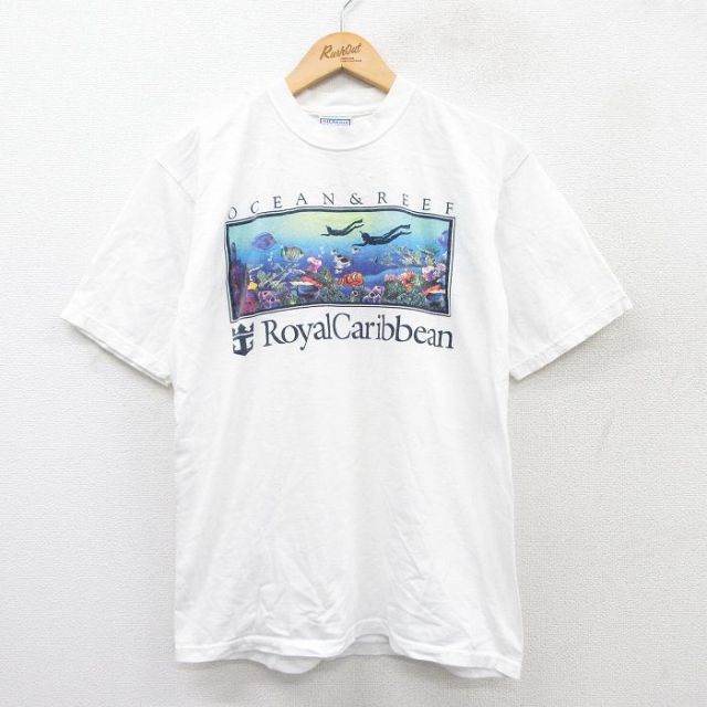 【50%OFF】90s 半袖Tシャツ Royal Caribbean ホワイト M | 古着