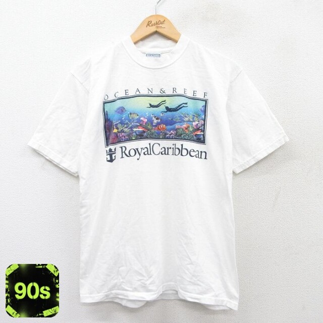 90s 半袖Tシャツ Royal Caribbean ホワイト M | 古着