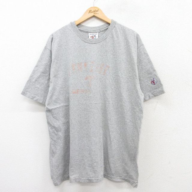 【20%OFF】XL★古着 半袖 ビンテージ Tシャツ メンズ 90年代 90s テネシー 大きいサイズ クルーネック USA製 グレー 霜降り 25aug20 中古