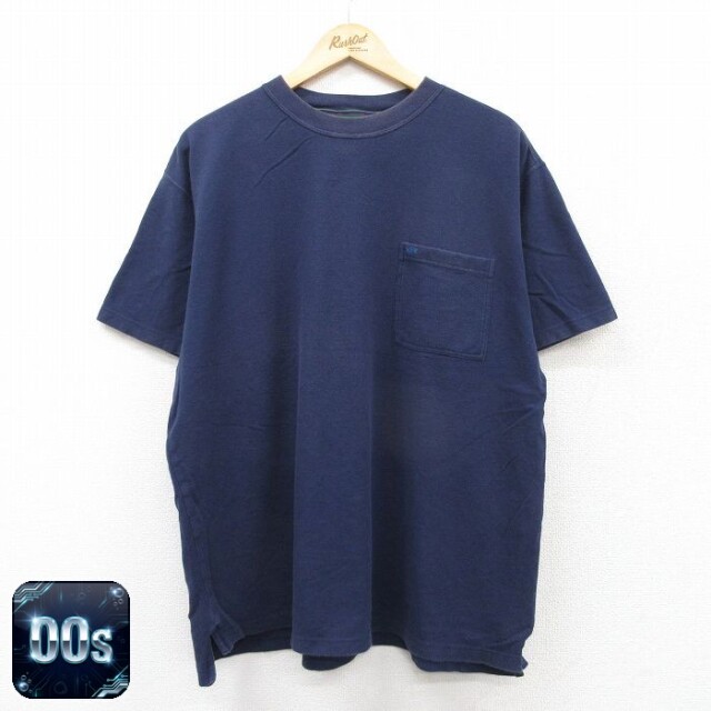 00s 半袖Tシャツ 胸ポケット付き ネイビー XL | 古着