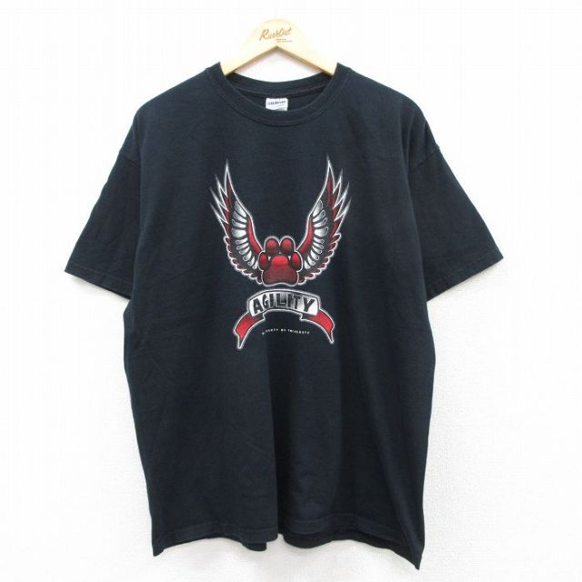 00s 半袖Tシャツ AGILITYプリント ブラック XL | 古着