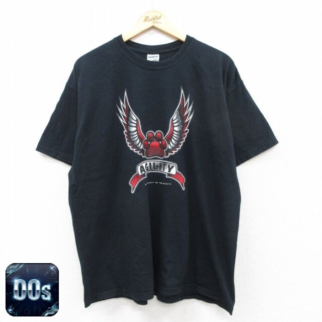 00s 半袖Tシャツ AGILITYプリント ブラック XL | 古着