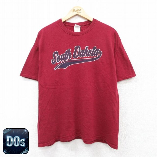 00s 半袖Tシャツ South Dakota バーガンディ XL | 古着