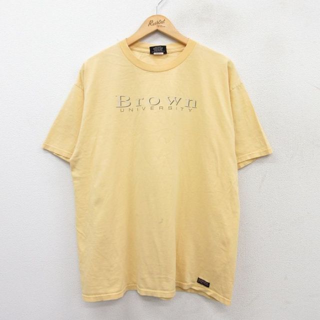 【50%OFF】ジャンスポーツ 90s 半袖Tシャツ BROWN イエロー XL | 古着