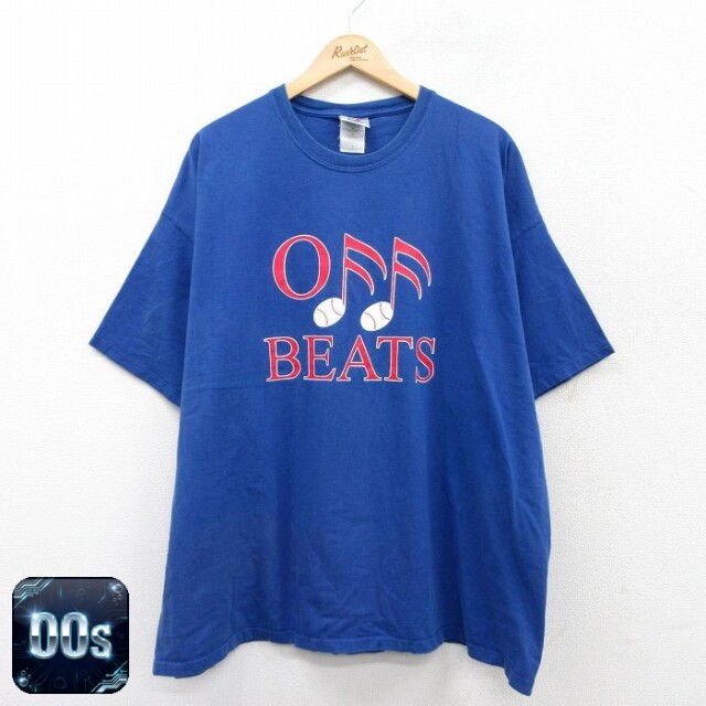 ジャージーズ 00s 半袖Tシャツ OFF BEATS ブルー XL | 古着