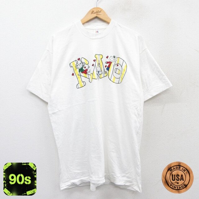 フルーツオブザルーム 90s 半袖Tシャツ KAO ホワイト XL | 古着