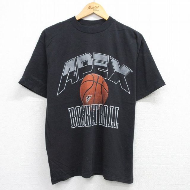 APEX 90s 半袖Tシャツ バスケットボール ブラック L | 古着