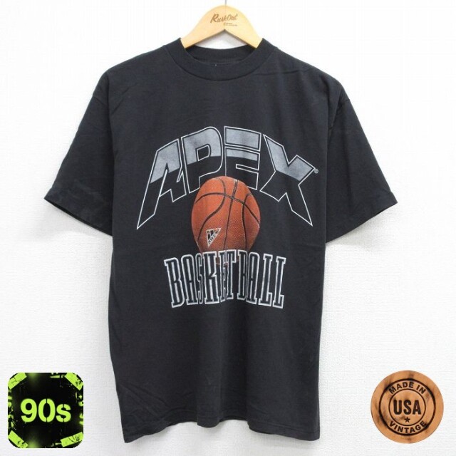 【50%OFF】APEX 90s 半袖Tシャツ バスケットボール ブラック L | 古着