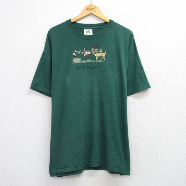 00s 半袖Tシャツ シカハンティング グリーン XL | 古着