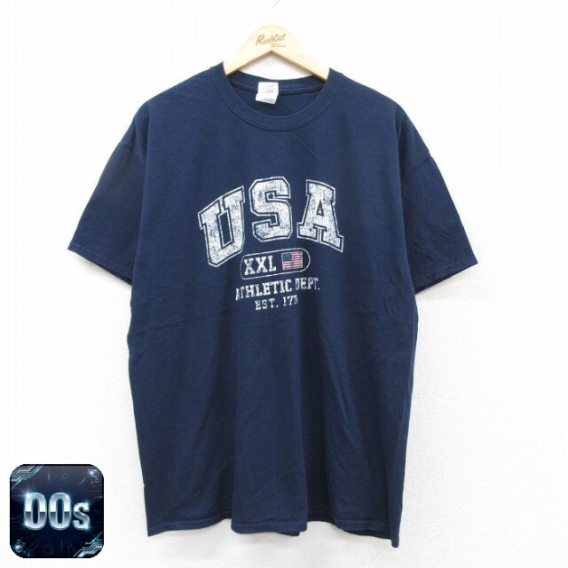 00s 半袖Tシャツ USAロゴ ネイビー XL | 古着