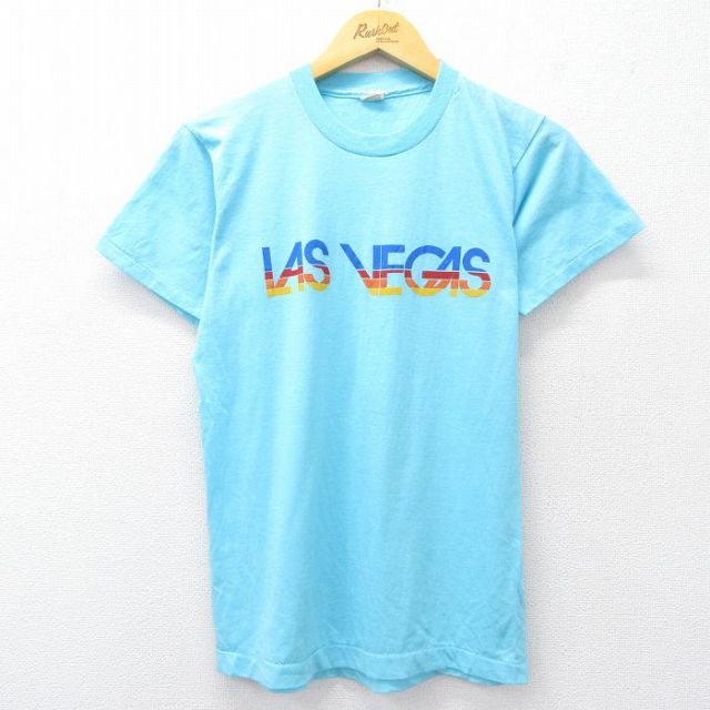 【50%OFF】スクリーンスターズ 80s 半袖Tシャツ ラスベガス ライトブルー S | 古着
