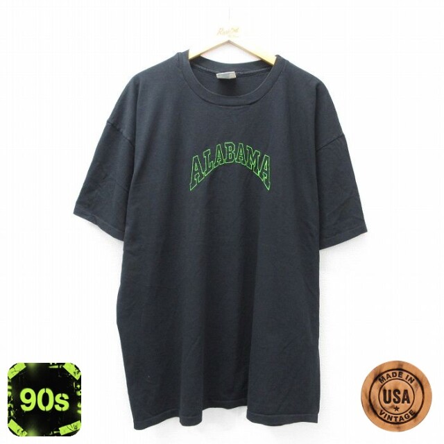アラバマ 90s 半袖Tシャツ 刺繍 ブラック XL | 古着
