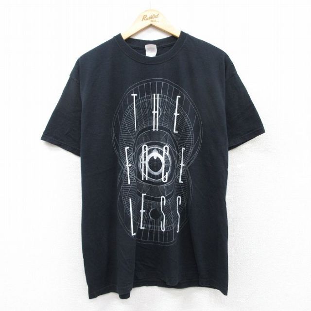 XL★古着 フルーツオブザルーム 半袖 ビンテージ ロック バンド Tシャツ メンズ 00年代 00s コットン クルーネック 黒 ブラック 25aug21 中古