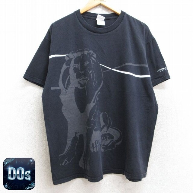 00s 半袖Tシャツ ライオン ブラック XL | 古着