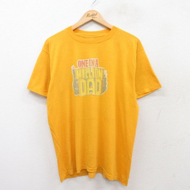 【50%OFF】ヘインズ 80s 半袖Tシャツ MILLION DAD イエロー L | 古着