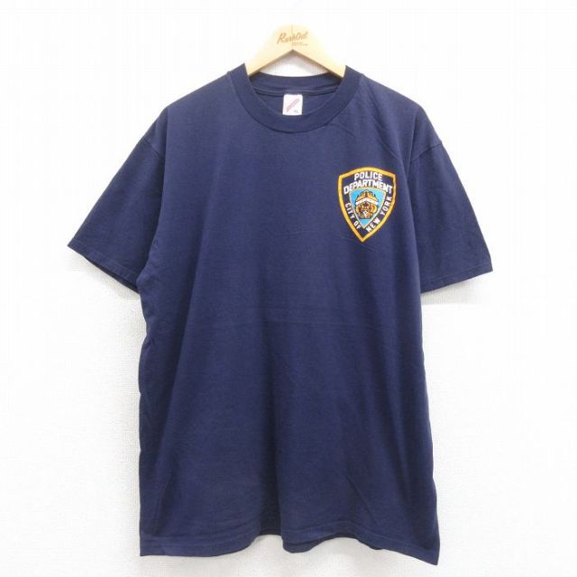 ジャージーズ 90s 半袖Tシャツ ポリス ネイビー XL | 古着