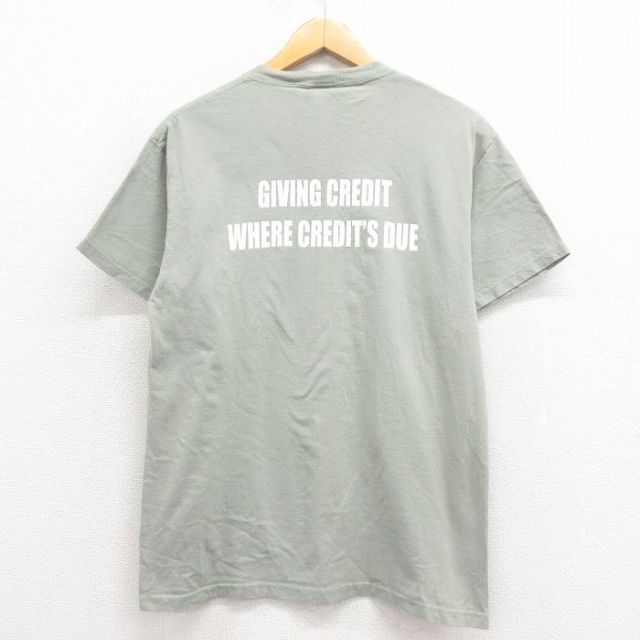 M★古着 ヘインズ Hanes 半袖 ビンテージ Tシャツ メンズ 00年代 00s CIVING コットン クルーネック 薄緑 グリーン 25aug22 中古
