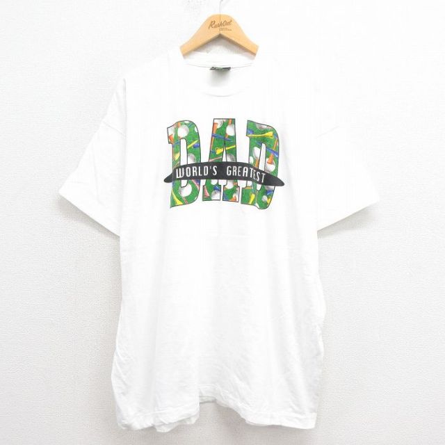 90s 半袖Tシャツ DAD ホワイト XL | 古着