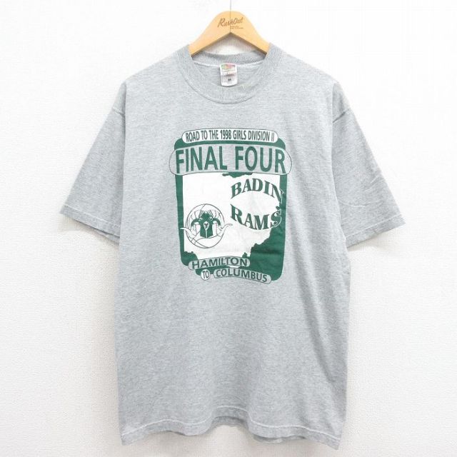 フルーツオブザルーム 90s 半袖Tシャツ ラムズ グレー L | 古着
