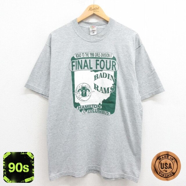 フルーツオブザルーム 90s 半袖Tシャツ ラムズ グレー L | 古着