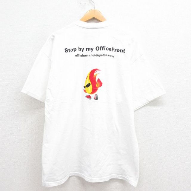 【20%OFF】XL★古着 ヘインズ Hanes 半袖 ビンテージ Tシャツ メンズ 00年代 00s hotdispotch 大きいサイズ コットン 白 ホワイト 【spe】 25aug22 中古