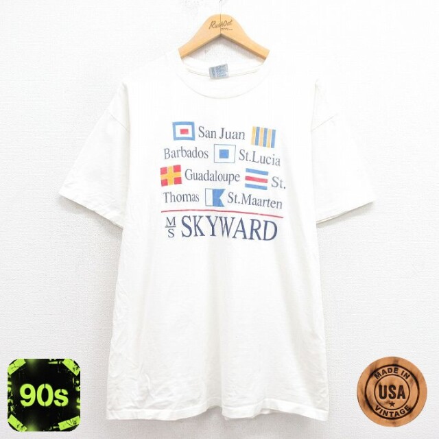 90s 半袖Tシャツ SKYWARD ホワイト XL | 古着