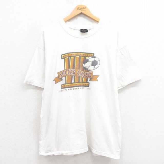 ディズニー 00s 半袖Tシャツ サッカー ホワイト XL | 古着