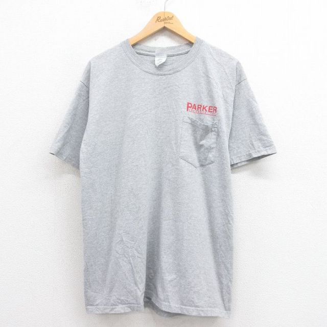 00s 半袖Tシャツ 胸ポケット付き グレー L | 古着