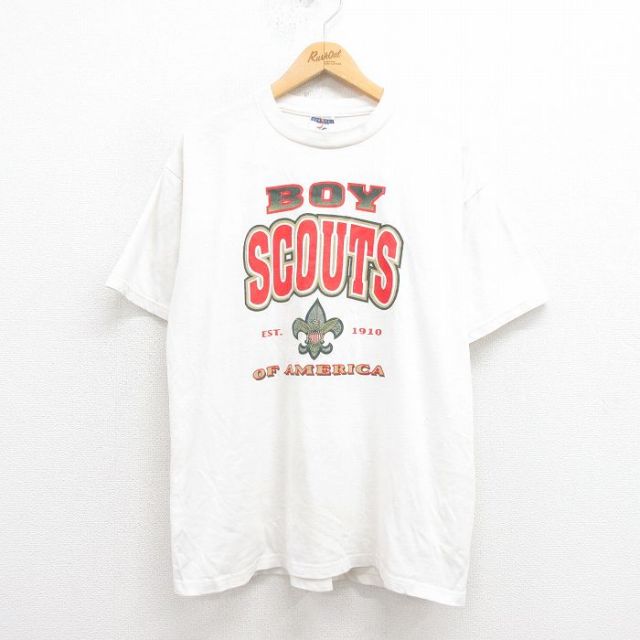 ジャージーズ 90s 半袖Tシャツ ボーイスカウト ホワイト XL | 古着