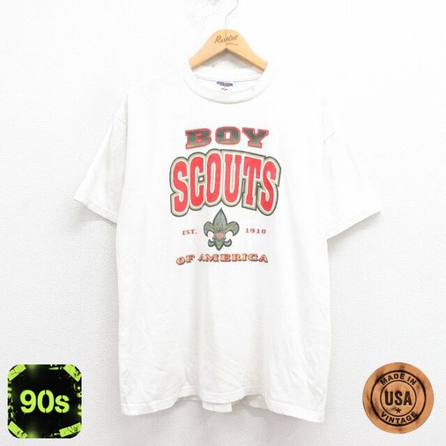 ジャージーズ 90s 半袖Tシャツ ボーイスカウト ホワイト XL | 古着