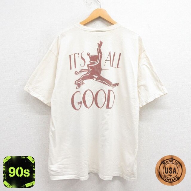 90s 半袖Tシャツ GOOD 生成り ベージュ XL | 古着