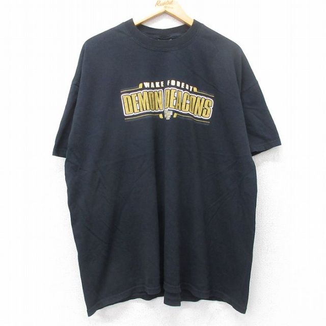 00s 半袖Tシャツ DEMON DEACONSプリント ブラック XL | 古着