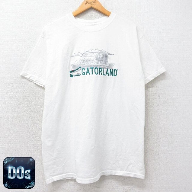 00s 半袖Tシャツ GATORLAND刺繍 ホワイト L | 古着