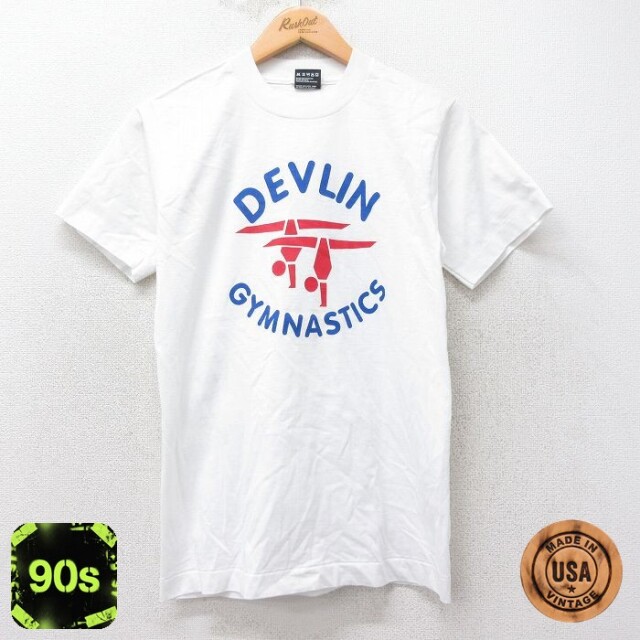 フルーツオブザルーム 90s 半袖Tシャツ DEVLIN GYMNASTICS ホワイト S | 古着