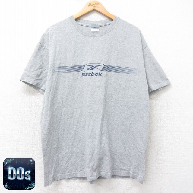 リーボック 00s 半袖Tシャツ ビッグロゴ グレー XL | 古着