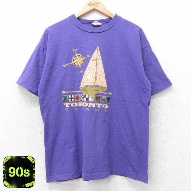 90s 半袖Tシャツ ヨットトロント パープル XL | 古着