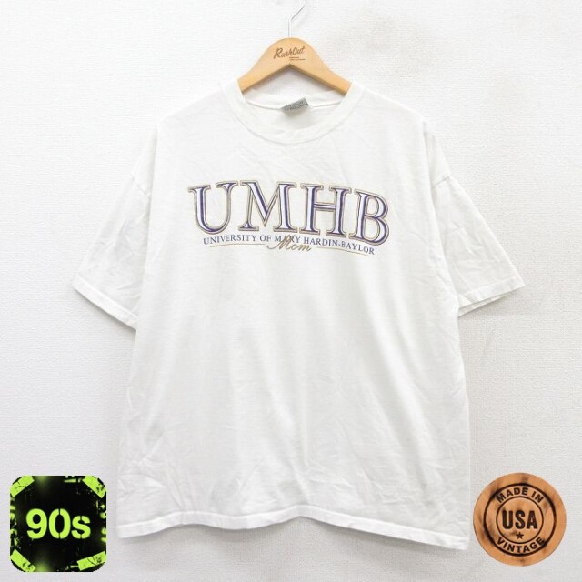 90s 半袖Tシャツ UMHB ホワイト XL | 古着