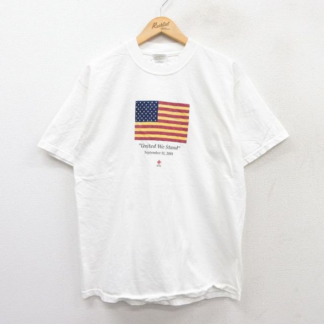 00s 半袖Tシャツ 星条旗 ホワイト L | 古着