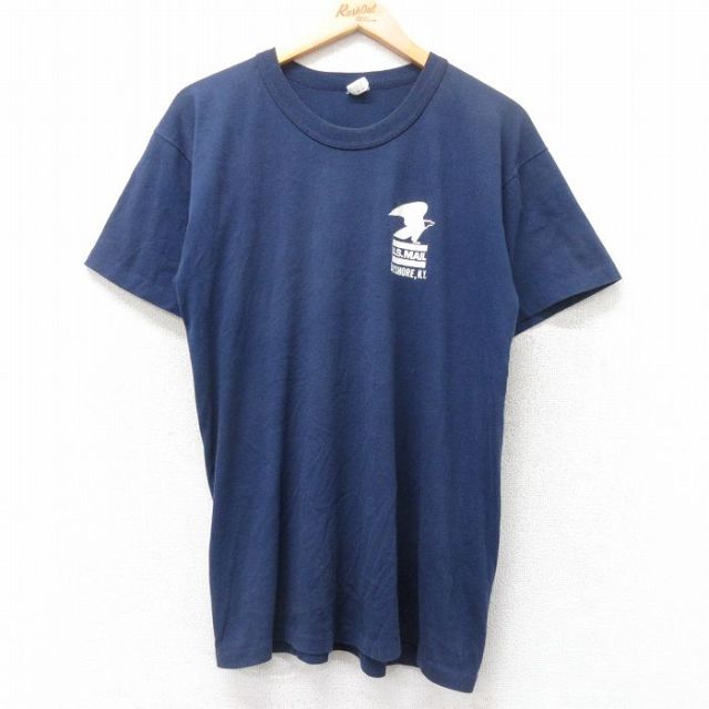 80s 半袖Tシャツ US MAIL ネイビー L | 古着