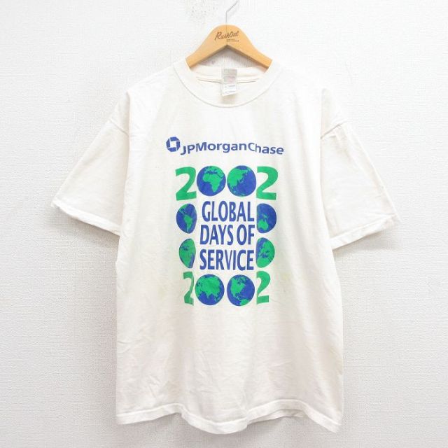 00s 半袖Tシャツ グローバル ホワイト XL | 古着