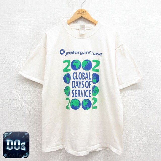 【50%OFF】00s 半袖Tシャツ グローバル ホワイト XL | 古着