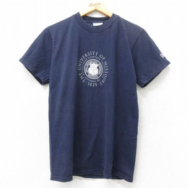 【50%OFF】チャンピオン 00s 半袖Tシャツ ミズーリカレッジ ネイビー S | 古着