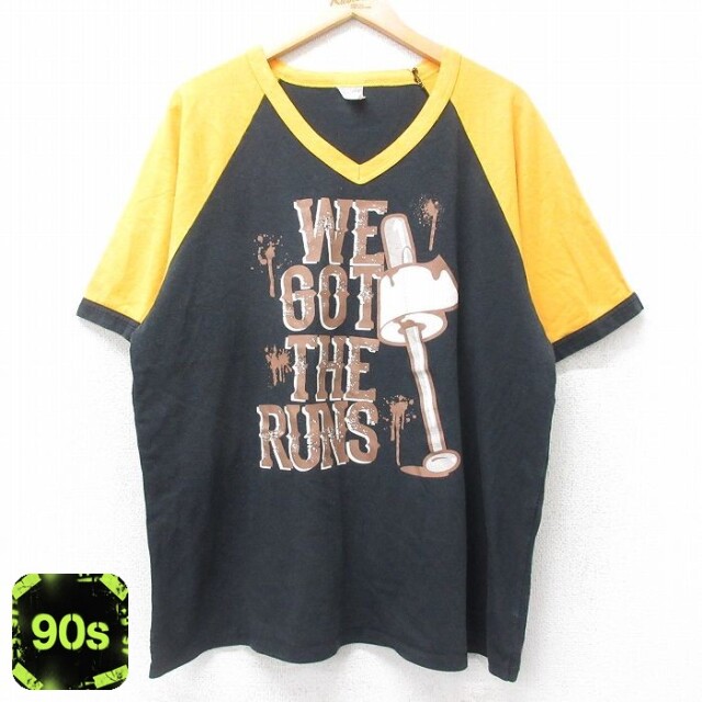 90s 半袖Tシャツ WE GOT ラグラン ブラック XL | 古着