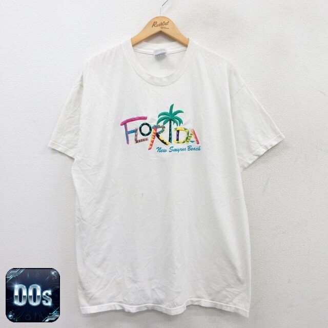 ヘインズ 00s 半袖Tシャツ フロリダ刺繍 ホワイト XL | 古着