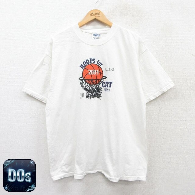 00s 半袖Tシャツ CATバスケットボール ホワイト XL | 古着
