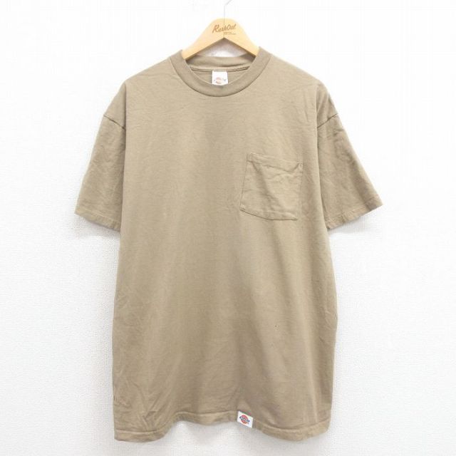 【50%OFF】ディッキーズ 00s 半袖Tシャツ 胸ポケット ベージュ XL | 古着
