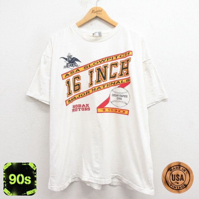 90s 半袖Tシャツ ホワイト XL | 古着