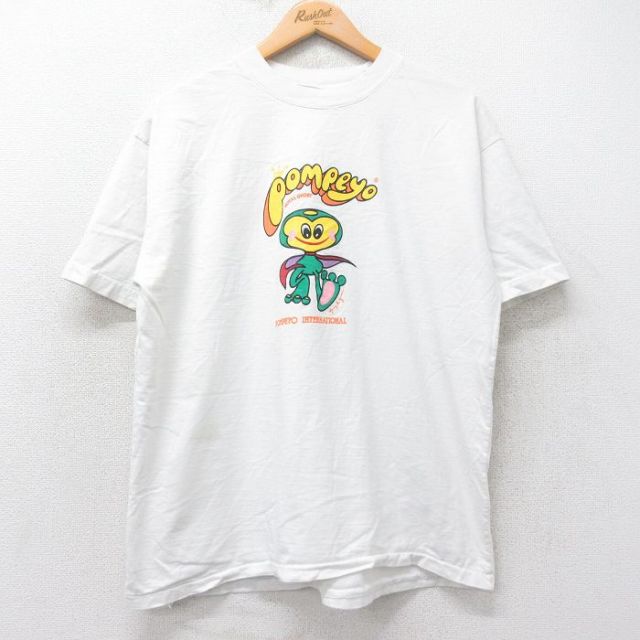 90s 半袖Tシャツ POMPEYO ホワイト XL | 古着