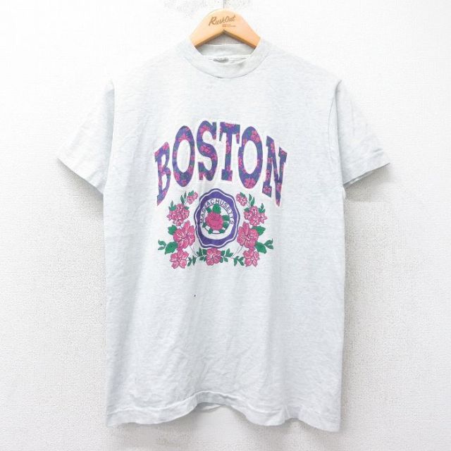 90s 半袖Tシャツ ボストン グレー M | 古着