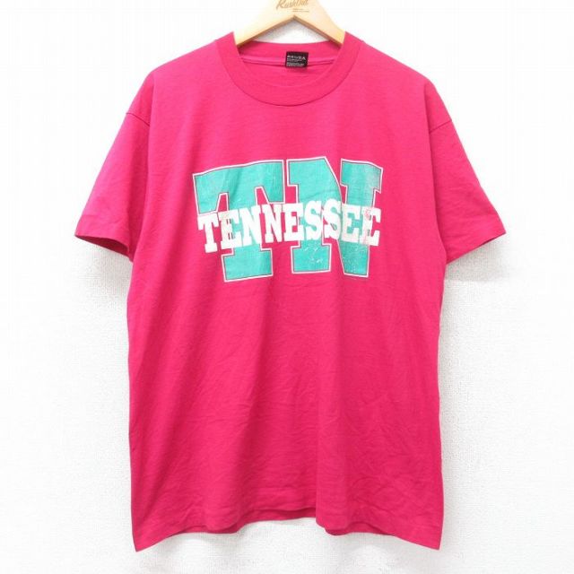 スクリーンスターズ 90s 半袖Tシャツ テネシー ピンク XL | 古着